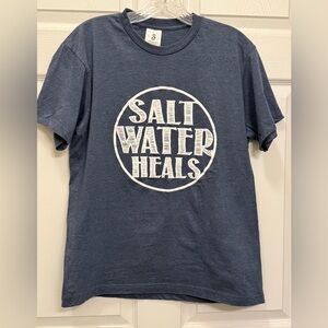 Salt Water Heals Graphic Tee - Navy
